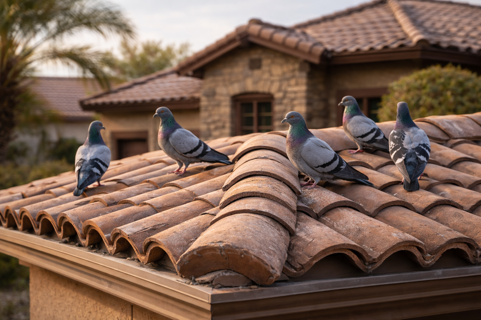 pigeon control in Tempe roof spikes installation